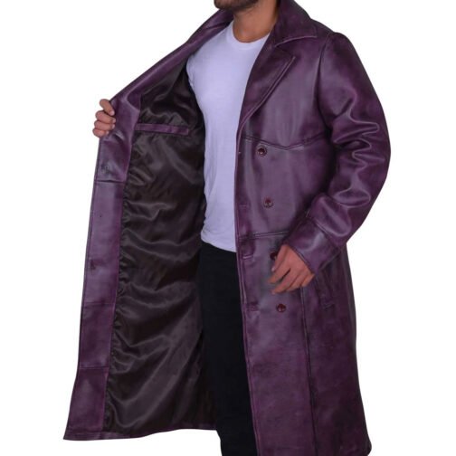 Injustice 2 Purple Leather Coat - Image 4