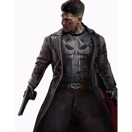 Jon Bernthal The Punisher Leather Coat - Image 2