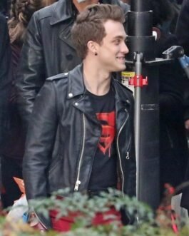 Jordan Elsass Superman and Lois Biker Leather Jacket