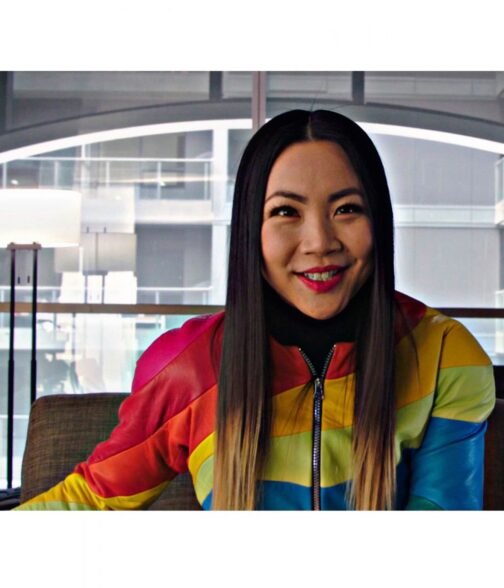 Carrie Bates The Flash Season 07 Color Block Jacket - Image 8