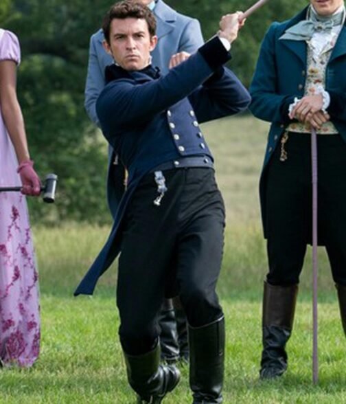 Jonathan Bailey Bridgerton Season 02 Blue Wool Tailcoat - Image 4