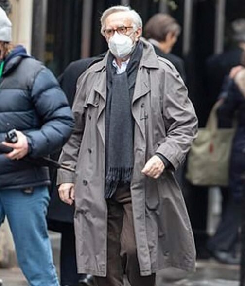 Jonathan Pryce All The Old Knives Grey Cotton Coat - Image 4