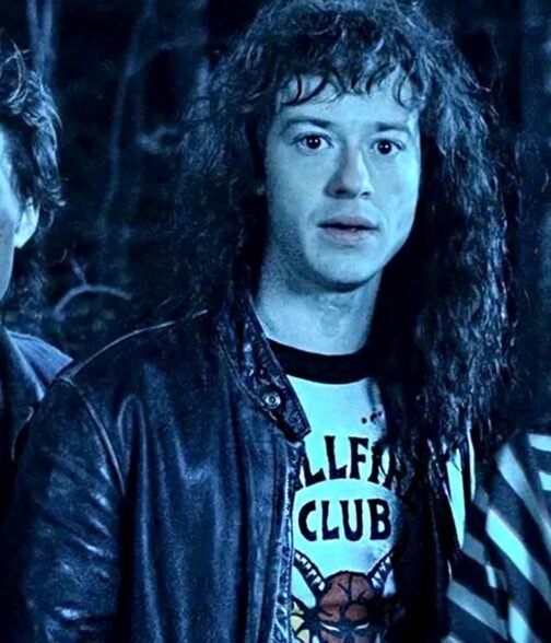 Stranger Things S04 Joseph Quinn Black Leather Jacket - Image 13