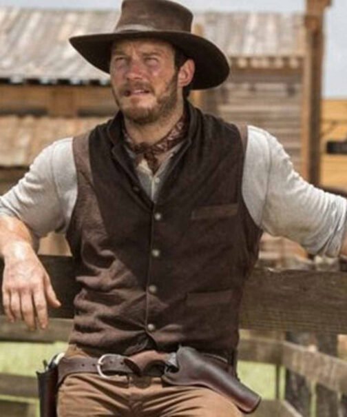 Chris Pratt The Magnificent Seven Suede Vest - Image 4