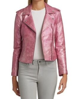 Ashleigh Murray Riverdale S05 Pink Moto Leather Jacket