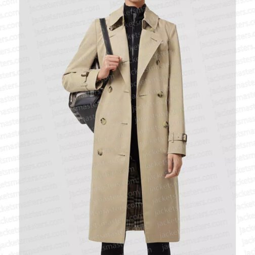 Elizabeth Banks Call Jane Beige Cotton Trench Coat - Image 6
