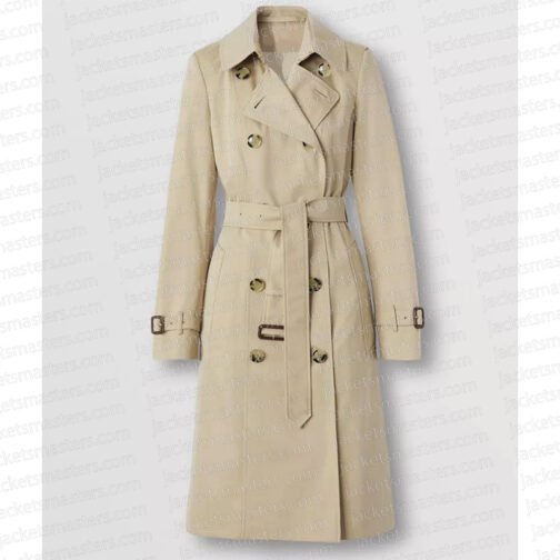 Elizabeth Banks Call Jane Beige Cotton Trench Coat - Image 5