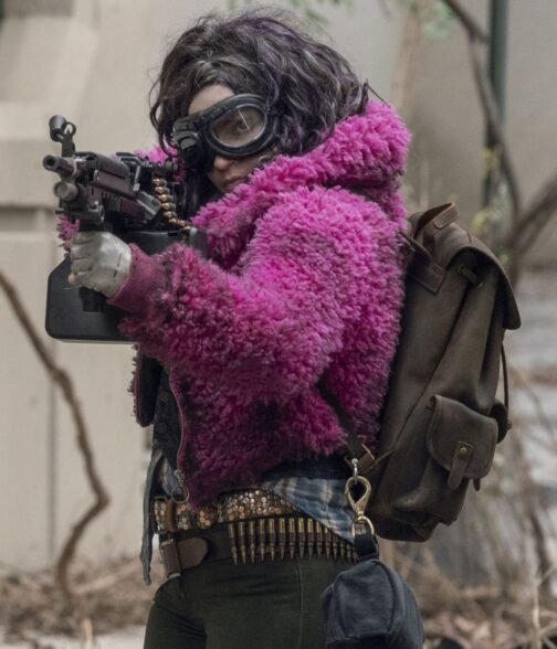 The Walking Dead Season 10 Princess Sherpa Pink Jacket - Image 14