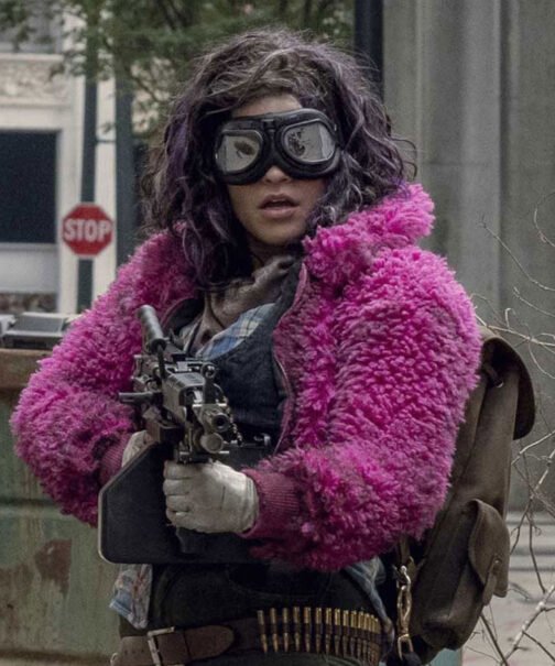 The Walking Dead Season 10 Princess Sherpa Pink Jacket - Image 9