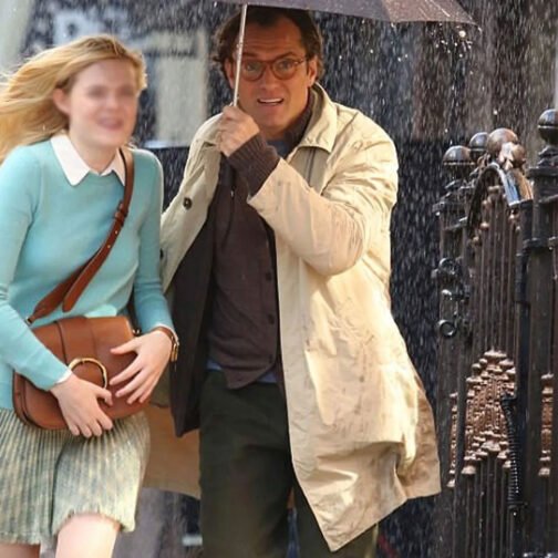 A Rainy Day in New York Jude Law Cotton Coat - Image 10