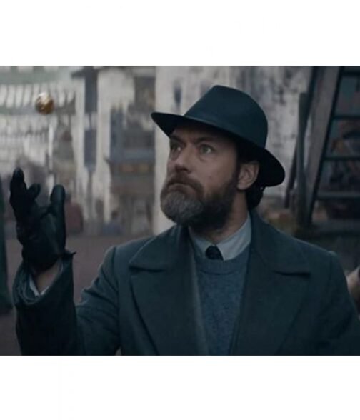 Jude Law Fantastic Beasts The Secrets of Dumbledore Grey Wool Coat - Image 6