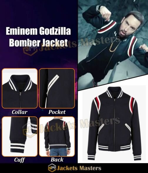 Juice WRLD Eminem Godzilla Bomber Jacket - Image 10
