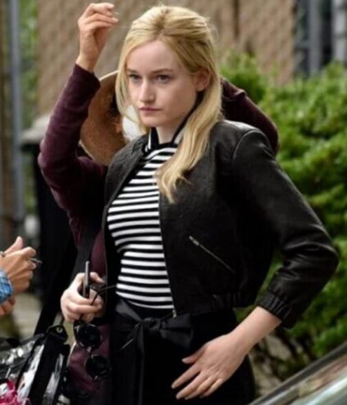 Inventing Anna Julia Garner Black Leather Jacket - Image 8