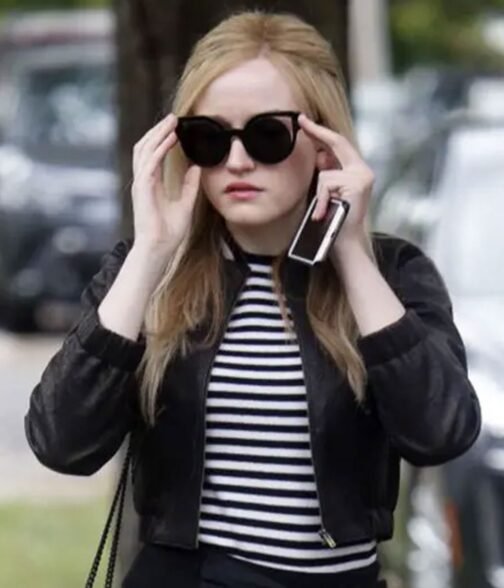 Inventing Anna Julia Garner Black Leather Jacket - Image 3