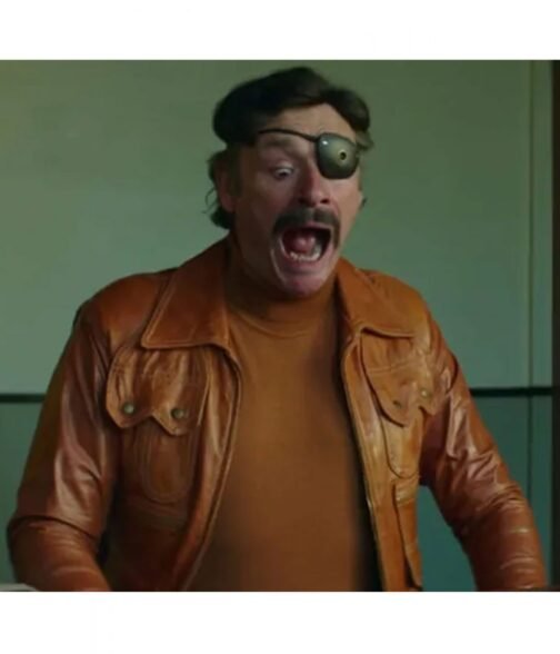 Mindhorn Julian Barratt Brown Leather Jacket - Image 9