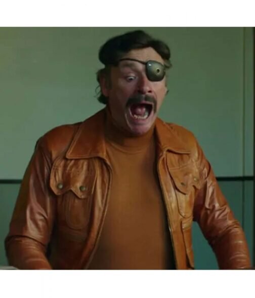 Mindhorn Julian Barratt Brown Leather Jacket - Image 6