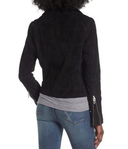 Queens of Mystery Julie Graham Black Suede Jacket - Image 3