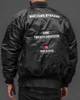 June Twenty Eighteen Drake Black Bomber Jacket