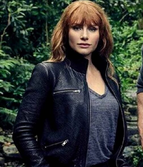 Jurassic World Bryce Dallas Howard Black Leather Jacket - Image 5