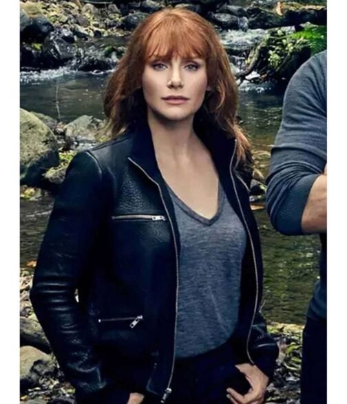 Jurassic World Bryce Dallas Howard Black Leather Jacket - Image 6
