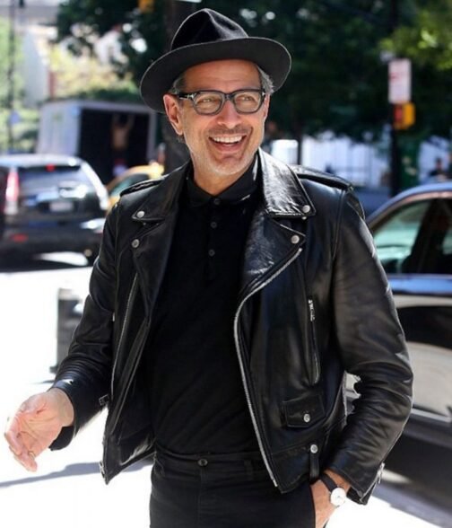 Jeff Goldblum Jurassic World Dominion Motorcycle Leather Jacket - Image 7