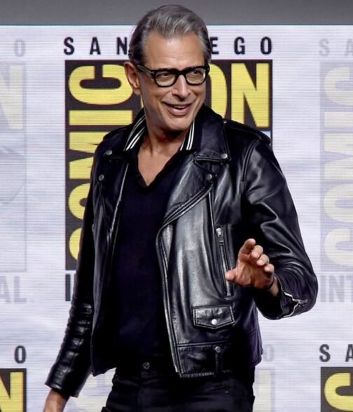 Jeff Goldblum Jurassic World Dominion Motorcycle Leather Jacket - Image 8