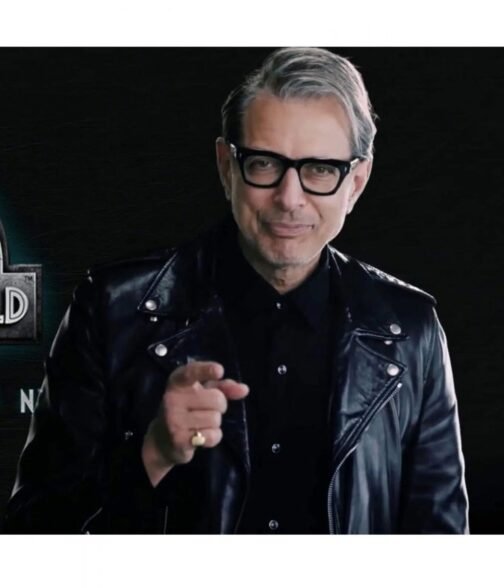Jeff Goldblum Jurassic World Dominion Motorcycle Leather Jacket - Image 9