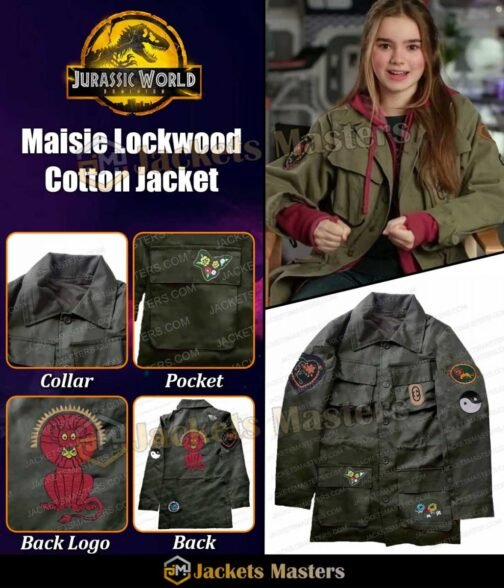 Isabella Sermon Jurassic World Dominion Cotton Green Jacket - Image 20