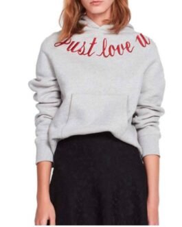 Just Love You Grey Pullover Hoodie