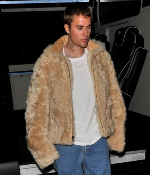 Justin Bieber Los Angeles Beige Jacket - Image 5