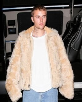 Justin Bieber Los Angeles Beige Jacket