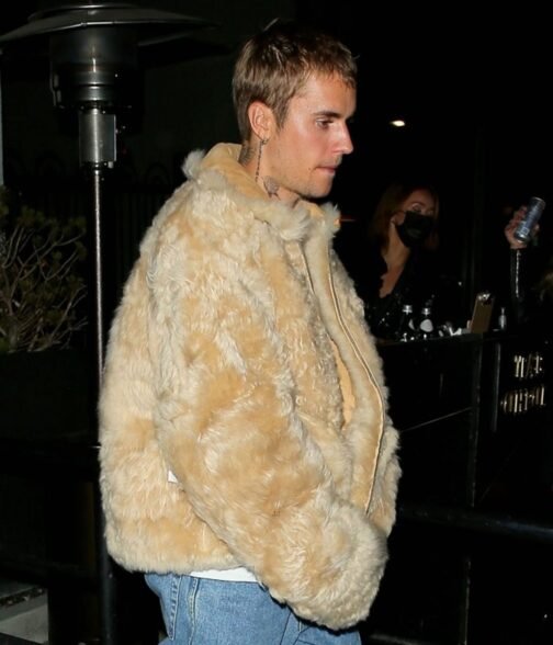 Justin Bieber Los Angeles Beige Jacket - Image 6