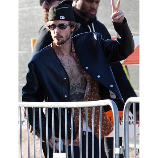 Justin Bieber Super Bowl LVIII Leather Jacket - Image 2