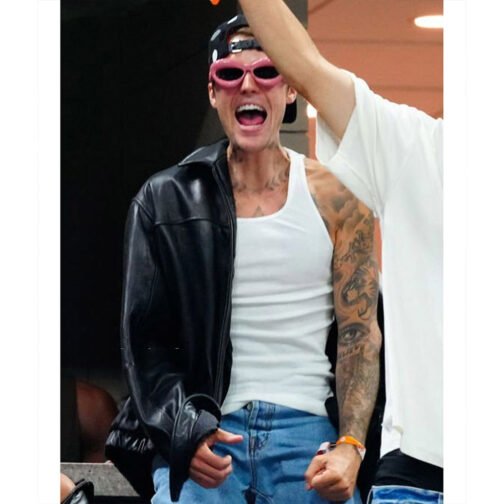 Us Open Justin Bieber Leather Jacket - Image 4