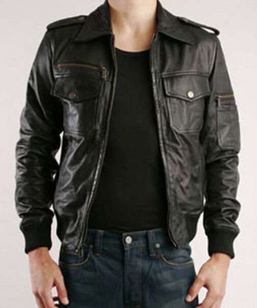 Justin Timberlake Bomber Leather Jacket