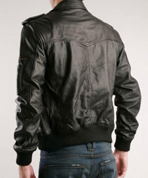 Justin Timberlake Bomber Leather Jacket - Image 2