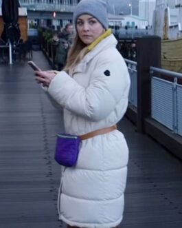 The Flight Attendant S02 Kaley Cuoco White Puffer Coat