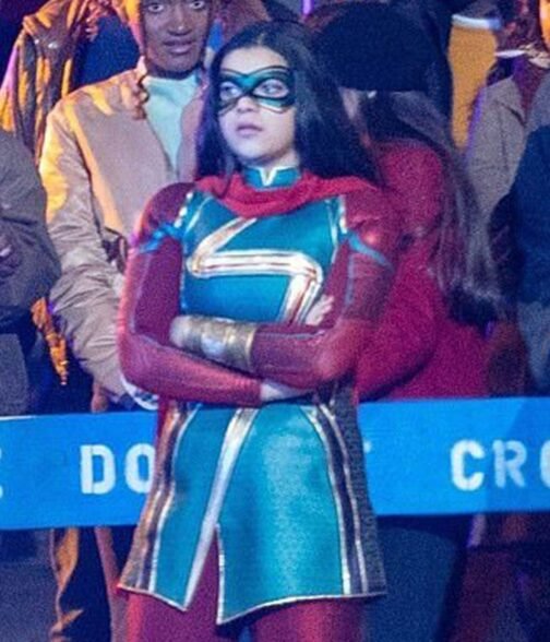 Kamala Khan Ms. Marvel Red and Blue Jacket - Image 9