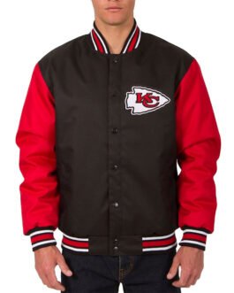 Kansas City Chiefs Poly Black and Red Jacket