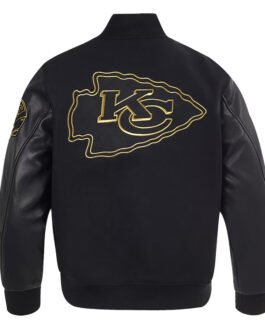 Kansas City Chiefs Full-Zip Black Varsity Jacket