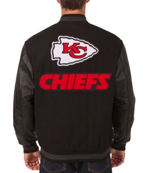 Varsity Kansas City Chiefs Black Jacket - Image 2