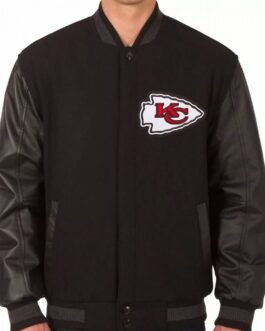 Varsity Kansas City Chiefs Black Jacket
