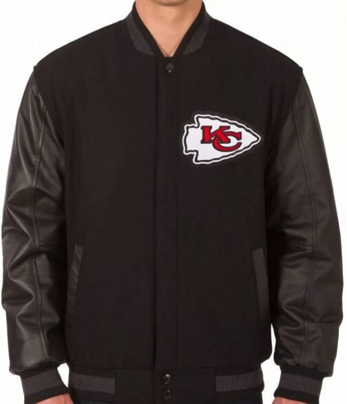 Varsity Kansas City Chiefs Black Jacket