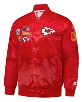 Kansas City Chiefs Exclusive Red Varsity Satin Jacket