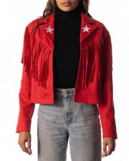 Women’s Kansas City Chiefs Suede Fringe Jacket