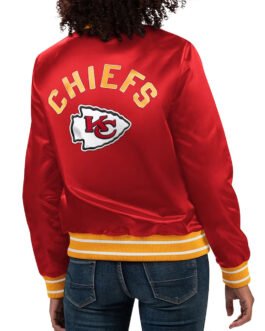 Kansas City Chiefs Full Count Red Satin Jacket