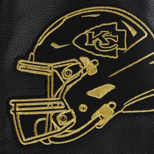 Kansas City Chiefs Full-Zip Black Varsity Jacket - Image 6