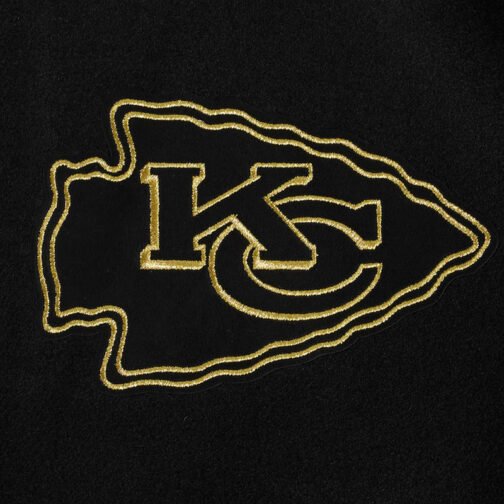 Kansas City Chiefs Full-Zip Black Varsity Jacket - Image 7