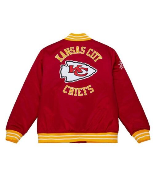 Kansas City Chiefs Heavyweight Red Satin Jacket - Image 2