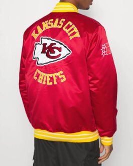 Kansas City Chiefs Training Red Satin Jacket